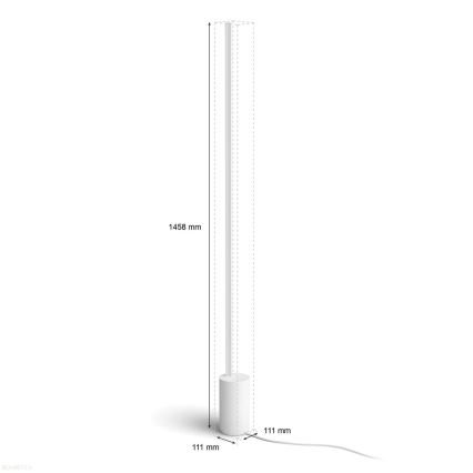 Philips - LED RGBW regulējama stāvlampa Hue SIGNE LED/29W/230V 2000-6500K balta