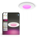 Philips - Hue SLIM LED RGBW vannas istabas iebūvējamais griestu gaismeklis ar regulējamu spilgtumu LED/8,3W/230V 1000-20000K balts IP44
