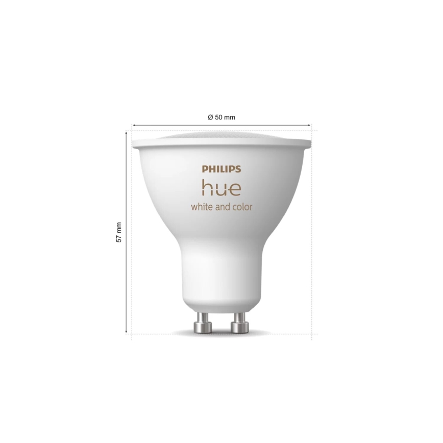 Bāzes komplekts Philips Hue WHITE AND COLOR AMBIANCE 3xGU10/4,2W/230V 2000-6500K + Hue Bridge un Hue Dimmer Switch