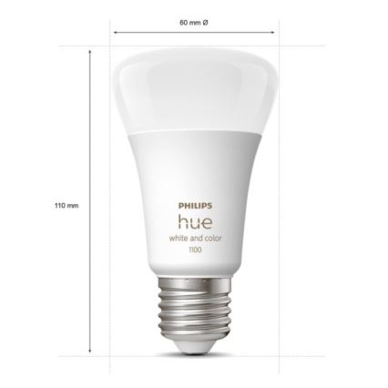 Sākuma komplekts Philips Hue WHITE AND COLOR AMBIANCE 3xE27/9W 2000-6500K + Hue Bridge un dimmer slēdzis
