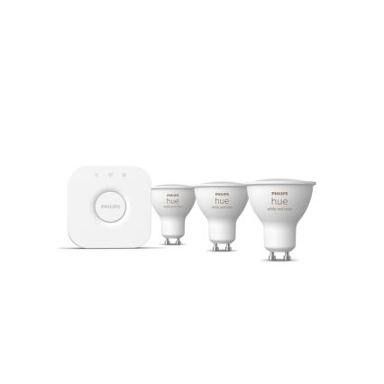 Starta komplekts Philips Hue WHITE AND COLOR AMBIANCE 3xGU10/4,2W/230V 2200-6500K + Hue Bridge