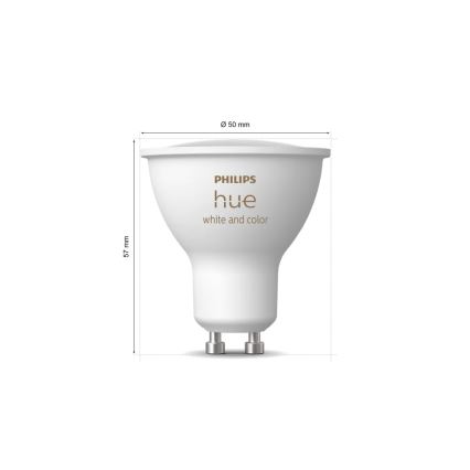Starta komplekts Philips Hue WHITE AND COLOR AMBIANCE 3xGU10/4,2W/230V 2200-6500K + Hue Bridge