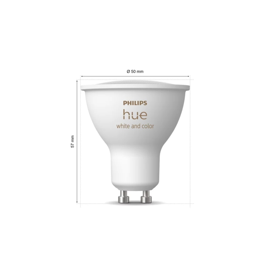 Starta komplekts Philips Hue WHITE AND COLOR AMBIANCE 3xGU10/4,2W/230V 2200-6500K + Hue Bridge