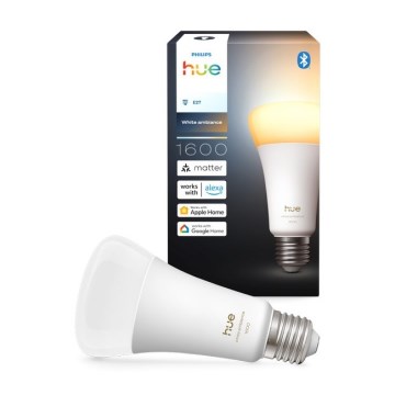 Philips Hue WHITE AMBIANCE aptumšojamā LED spuldze E27/11,8W/230V 1000-20000K