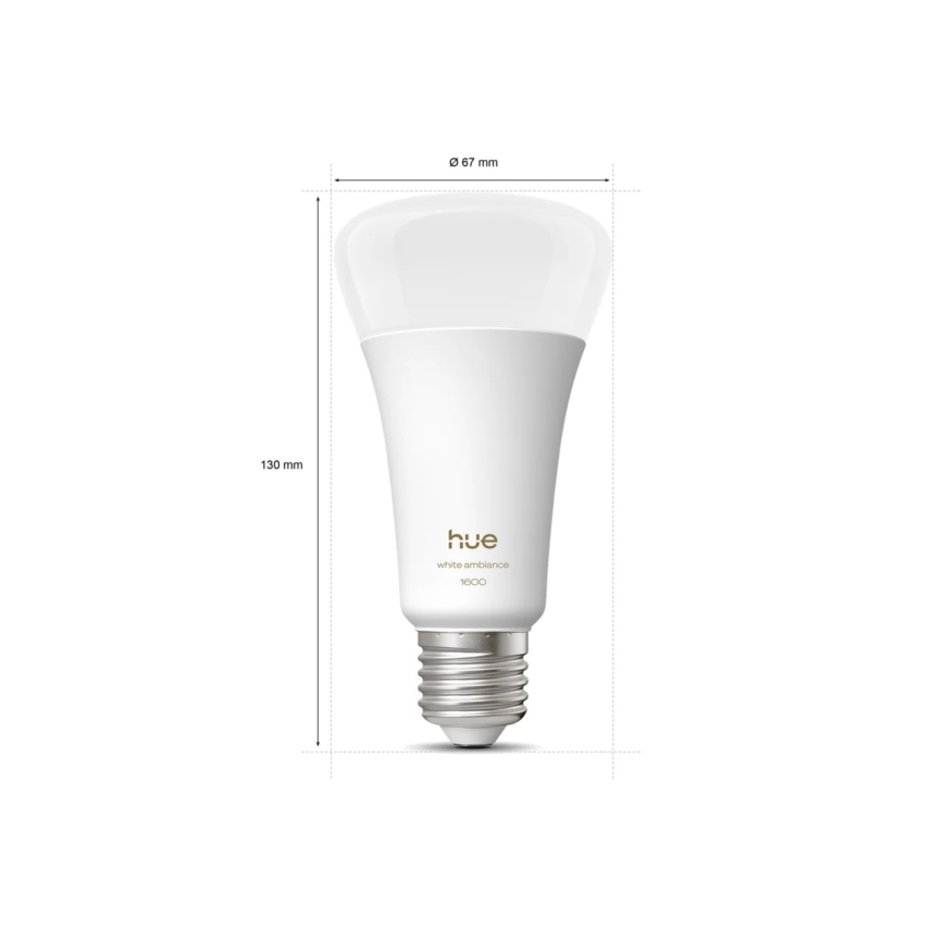 Philips Hue WHITE AMBIANCE aptumšojamā LED spuldze E27/11,8W/230V 1000-20000K