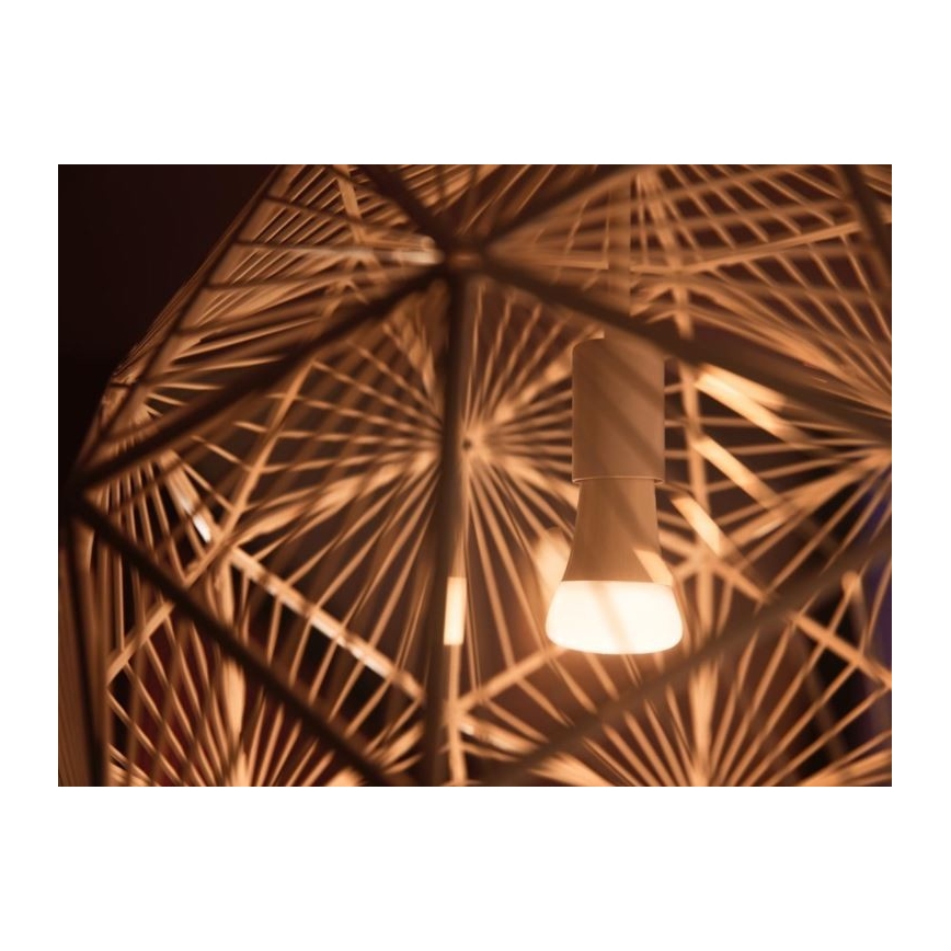 Philips Hue WHITE AMBIANCE pamata komplekts 2xE27/8W/230V + Hue Bridge un dimmera slēdzis