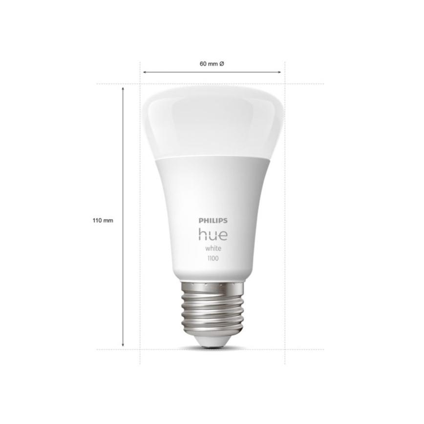 Philips Hue WHITE pamata komplekts 3xE27/9,5W 2700K + Hue Bridge un dimmera slēdzis