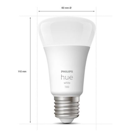 Philips Hue WHITE sākuma komplekts 2xE27/9,5W 2700K + Hue bridge