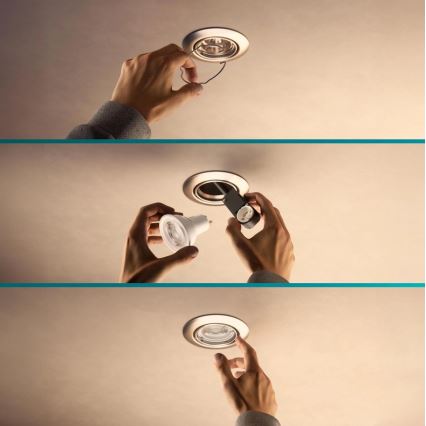 Philips - Iebūvējamais griestu gaismeklis PERIDOT 1xGU10/7W/230V balts