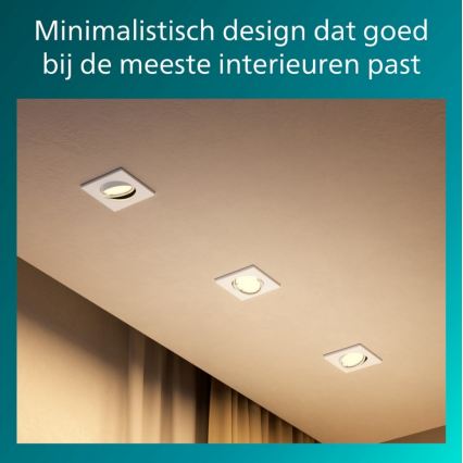 Philips - Iebūvējamais griestu gaismeklis PERIDOT 1xGU10/7W/230V balts