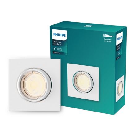 Philips - Iebūvējamais griestu gaismeklis PERIDOT 1xGU10/7W/230V balts