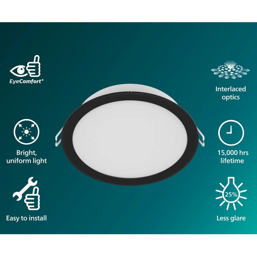 Philips - iebūvējamais LED griestu lukturis MESON LED/20W/230V 3000K