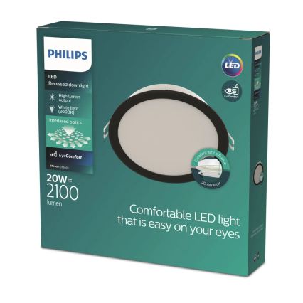 Philips - iebūvējamais LED griestu lukturis MESON LED/20W/230V 3000K