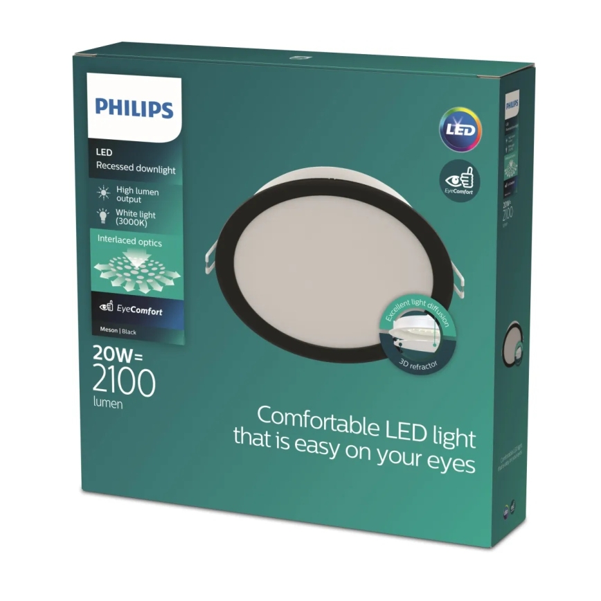 Philips - iebūvējamais LED griestu lukturis MESON LED/20W/230V 3000K