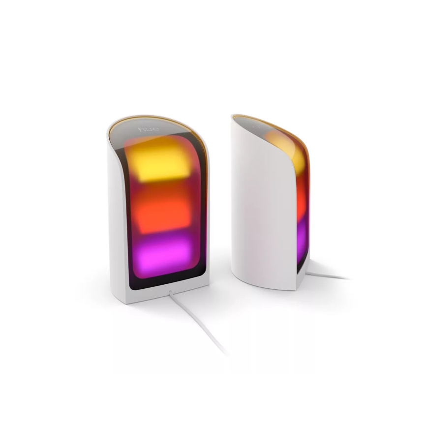 Philips - KOMPLEKTS 2x LED RGBW regulējams projekcijas gaismeklis Hue PLAY LED/20W/230V 2000–6500K balts