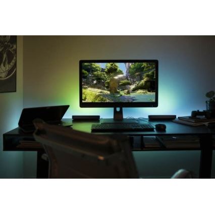 Philips - KOMPLEKTS 2x LED RGB Aptumšojama galda lampa Hue PLAY DUAL PACK White And Color Ambiance LED/6W/230V