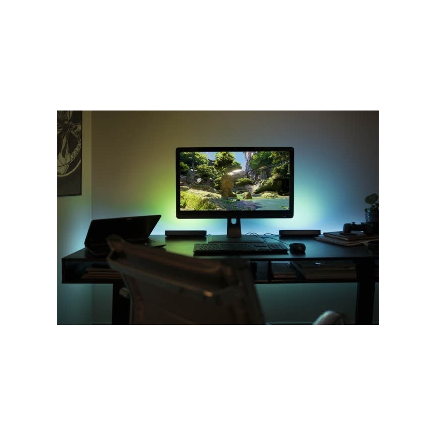 Philips - KOMPLEKTS 2x LED RGB Aptumšojama galda lampa Hue PLAY DUAL PACK White And Color Ambiance LED/6W/230V