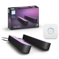 Philips - Komplekts 2x LED RGB regulējamas galda lampas Hue PLAY WACA LED/6W/230V 2000-6500K + Hue Bridge