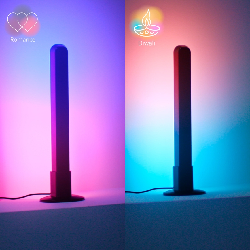 Philips - Komplekts 2x LED RGBIC regulējami gaismekļi SMART GRADIENT LED/8W/230V 2700–6500K Wi‑Fi