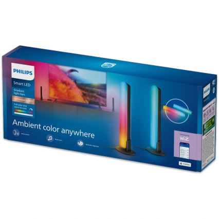 Philips - Komplekts 2x LED RGBIC regulējami gaismekļi SMART GRADIENT LED/8W/230V 2700–6500K Wi‑Fi