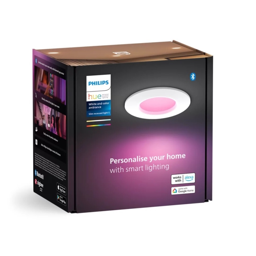 Philips - komplekts (2 gab.) LED RGBW regulējami vannasistabas iebūvējamie griestu gaismekļi Hue SLIM LED/8,3W/230V 2000-6500K balts IP44