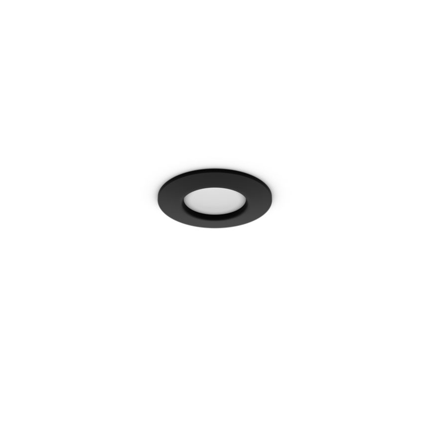 Philips - KOMPLEKTS 2x LED RGBW dimmējams vannas istabas iebūvējamais griestu gaismeklis Hue SLIM LED/8,3W/230V 2000–6500K melns IP44