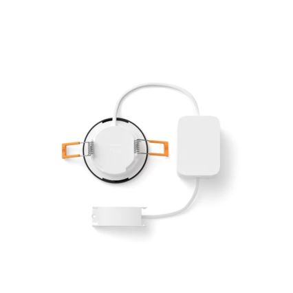 Philips - KOMPLEKTS 2x LED RGBW dimmējams vannas istabas iebūvējamais griestu gaismeklis Hue SLIM LED/8,3W/230V 2000–6500K melns IP44