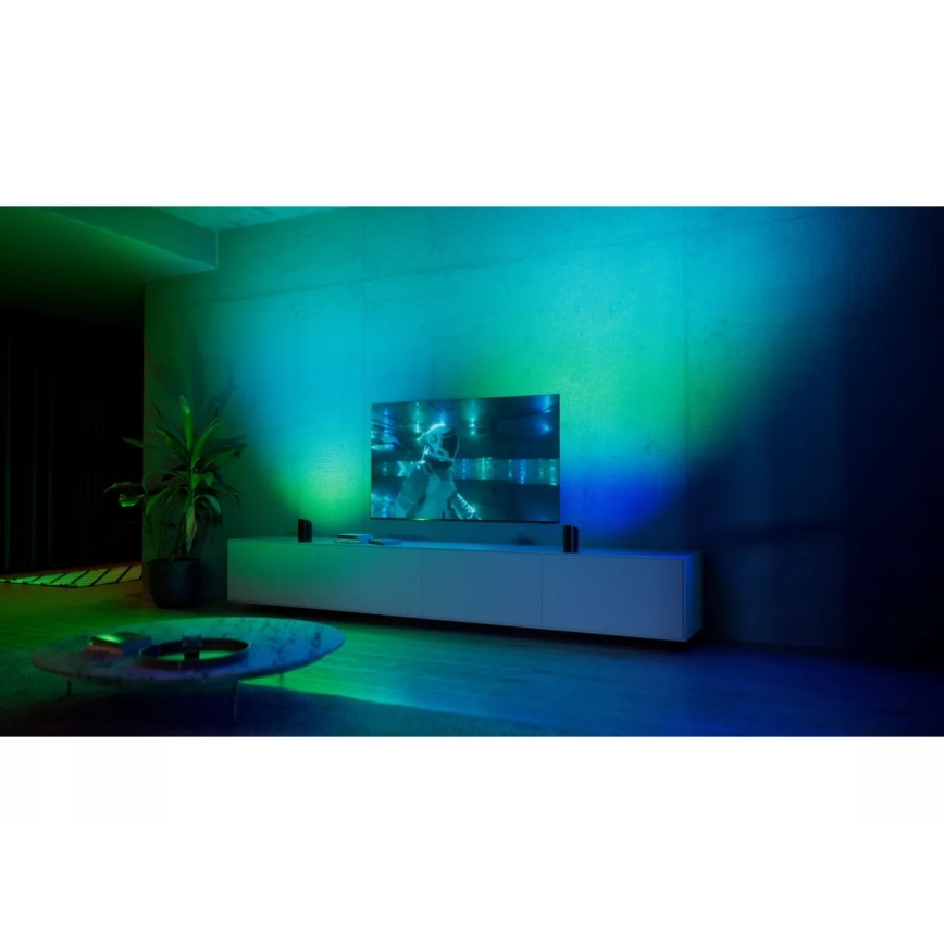 Philips - Komplekts 2x Hue PLAY RGBW LED regulējami projekcijas gaismekļi LED/20W/230V 2000–6500K melni