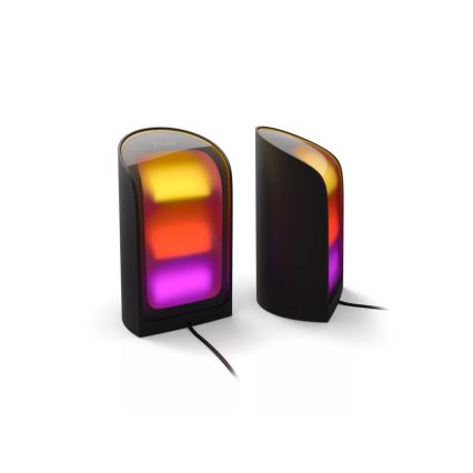 Philips - Komplekts 2x Hue PLAY RGBW LED regulējami projekcijas gaismekļi LED/20W/230V 2000–6500K melni