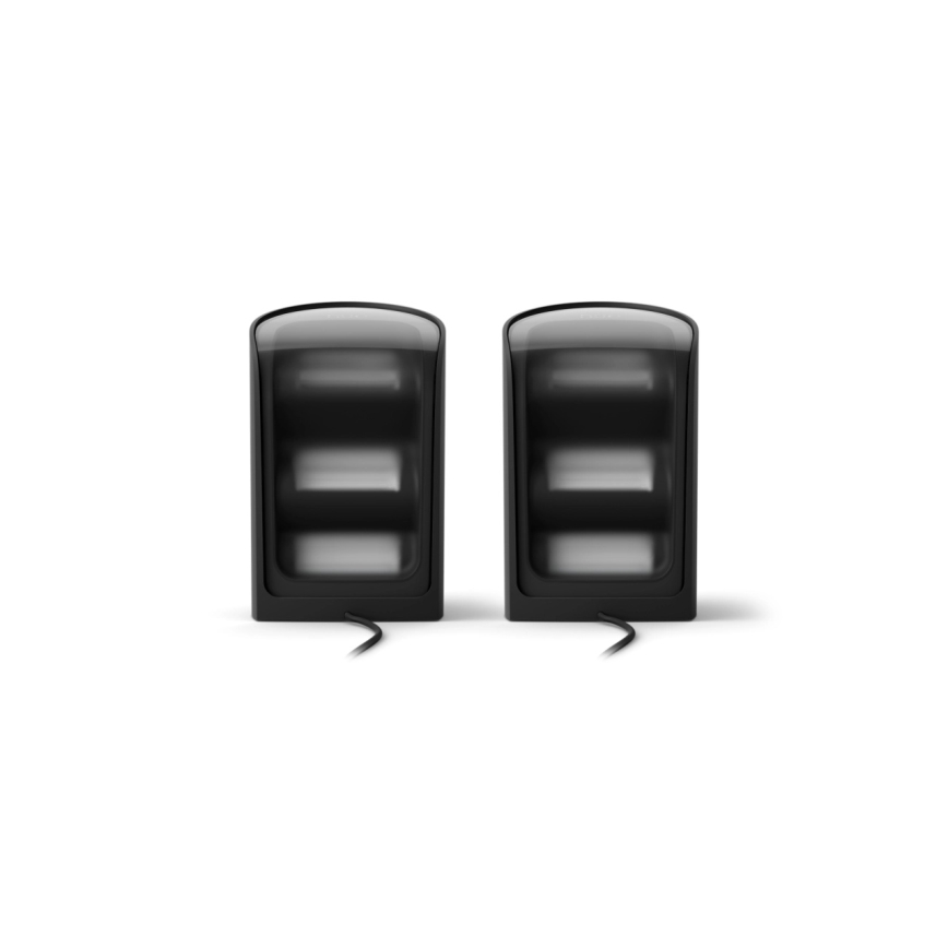 Philips - Komplekts 2x Hue PLAY RGBW LED regulējami projekcijas gaismekļi LED/20W/230V 2000–6500K melni