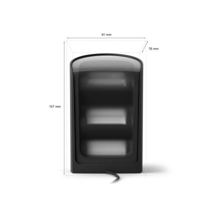 Philips - Komplekts 2x Hue PLAY RGBW LED regulējami projekcijas gaismekļi LED/20W/230V 2000–6500K melni