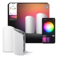 Philips - KOMPLEKTS 2x LED RGBW regulējams projekcijas gaismeklis Hue PLAY LED/20W/230V 2000–6500K balts