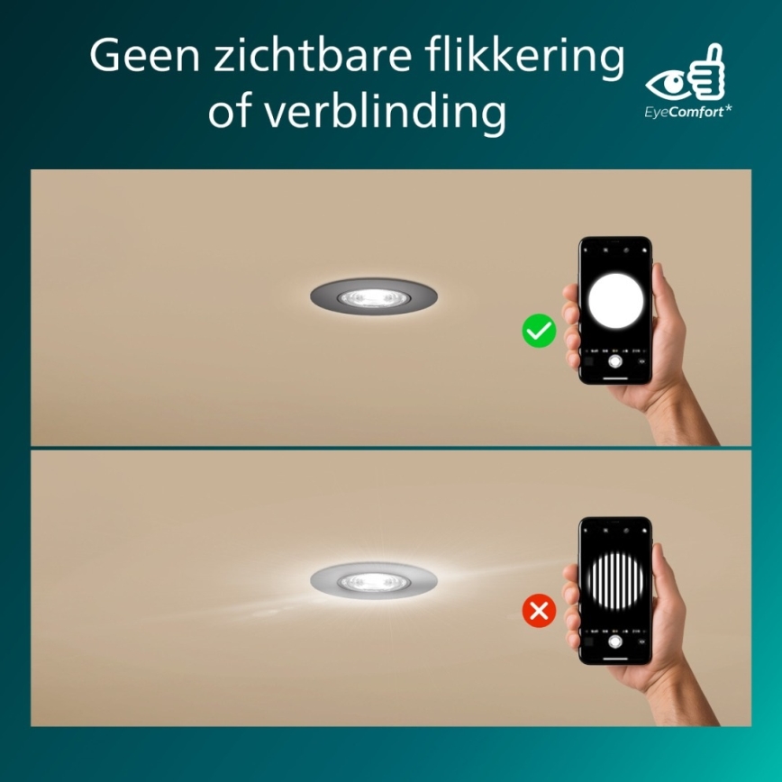 Philips - Komplekts 3x regulējami iebūvējamie LED griestu gaismekļi CILANTRO LED/5W/230V 4000K melni