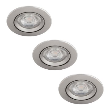 Philips - KOMPLEKTS 3x Aptumšojams iebgremdējams gaismeklis LED/5W/230V 2700K