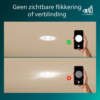 Philips - komplekts 3 gab. regulējami iebūvējamie LED griestu lukturīši CILANTRO LED/5W/230V 2700K melni