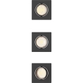 Philips - komplekts 3x iebūvējamais griestu gaismeklis PERIDOT 1xGU10/7W/230V melns