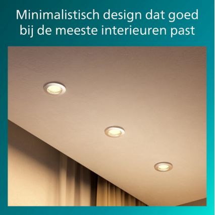 Philips - Komplekts 3x iebūvējami griestu gaismekļi PERIDOT 1xGU10/7W/230V sudraba