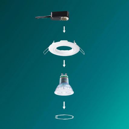 Philips - komplekts 3x iebūvējamie gaismekļi PERIDOT 1xGU10/7W/230V balti