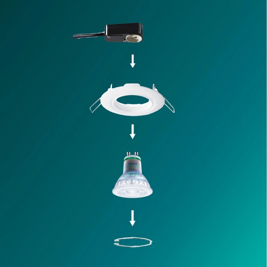 Philips - komplekts 3x iebūvējamie gaismekļi PERIDOT 1xGU10/7W/230V balti