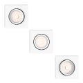 Philips - Komplekts 3x iebūvējamie griestu gaismekļi 1xGU10/5,5W/230V
