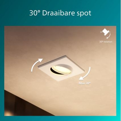 Philips - Komplekts 3x iebūvējamie griestu gaismekļi PERIDOT 1xGU10/7W/230V balti