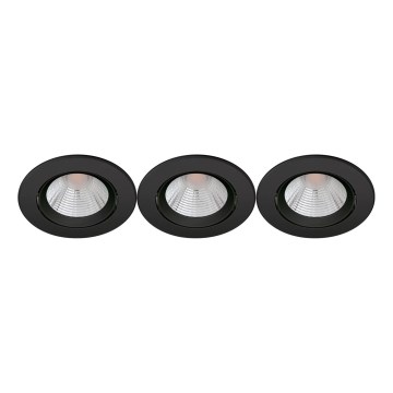 Philips - KOMPLEKTS 3x LED Aptumšojama iegremdējama lampa SPARKLE LED/5,5W/230V 2700K melna