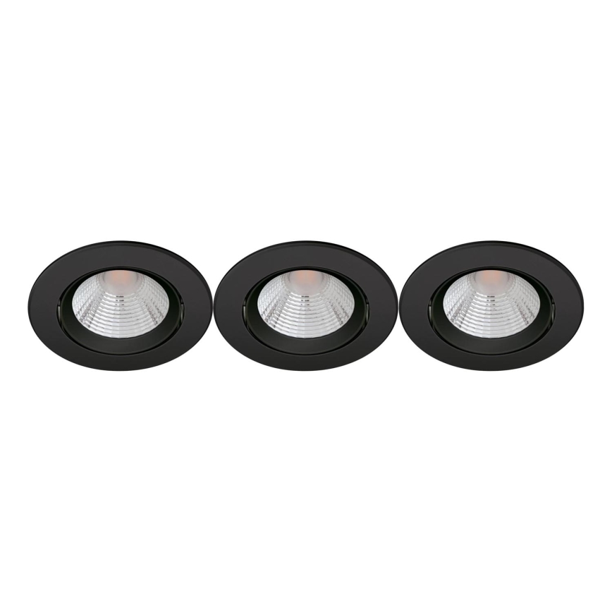 Philips - KOMPLEKTS 3x LED Aptumšojama iegremdējama lampa SPARKLE LED/5,5W/230V 2700K melna