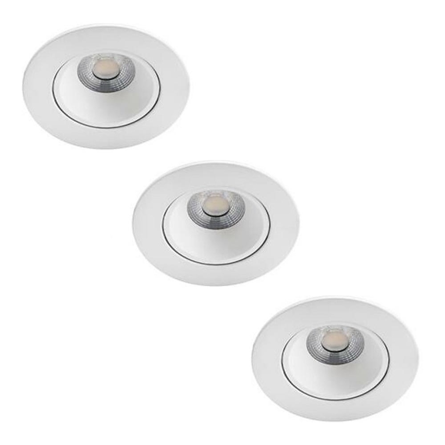 Philips - KOMPLEKTS 3x LED Aptumšojama iegremdējama vannas istabas lampa ABROSA LED/9W/230V IP44