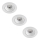 Philips - KOMPLEKTS 3x LED Aptumšojama iegremdējama vannas istabas lampa ABROSA LED/9W/230V IP44