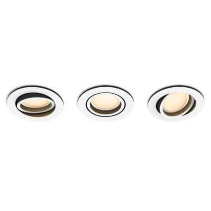 Philips - KOMPLEKTS 3x LED Aptumšojams iegremdēts gaismeklis Hue MILLISKIN 1xGU10/5,7W/230V 2200-6500K