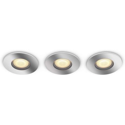 Philips - KOMPLEKT 3x LED Aptumšojams vannas istabas gaismeklis Hue ADORE 1xGU10/5W/230V IP44 + TP