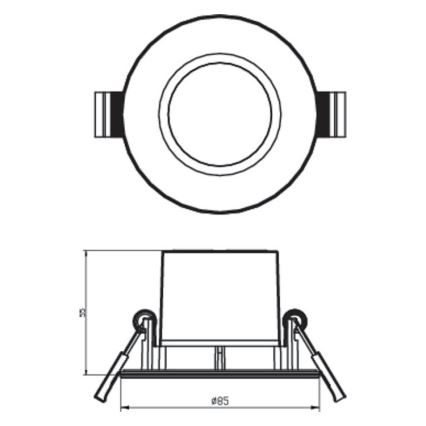 Philips - KOMPLEKTS 3x LED Aptumšojams vannas istabas gaismeklis DIVE LED/5W/230V IP65