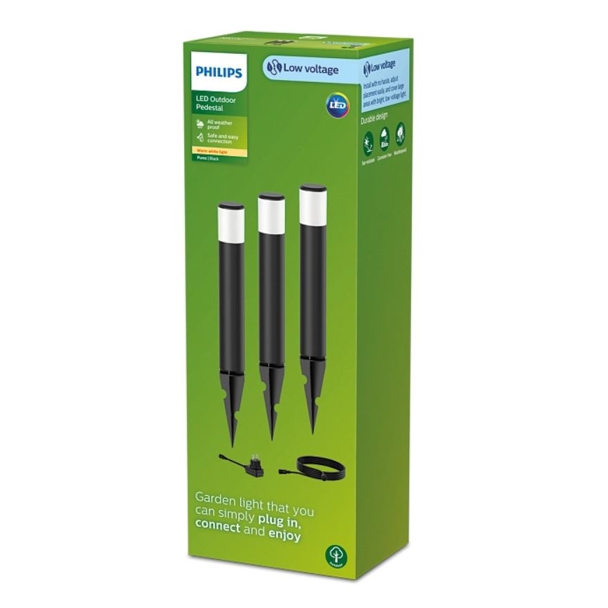 Philips - KOMPLEKTS 3x LED Āra lampa PUREX LED/1,5W/24/230V IP44