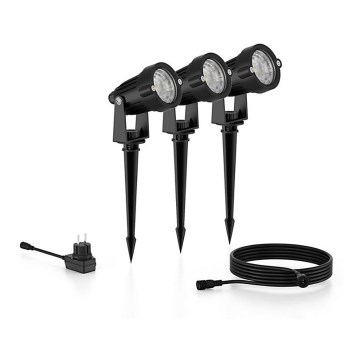 Philips - KOMPLEKTS 3x LED Āra starmetis CAPER LED/1,5W/24/230V IP44